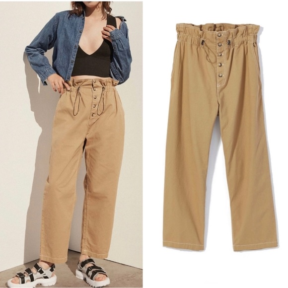 Urban Outfitters Pants - Urban Outfitters Terra High-Rise Paperbag Pants SZ XS